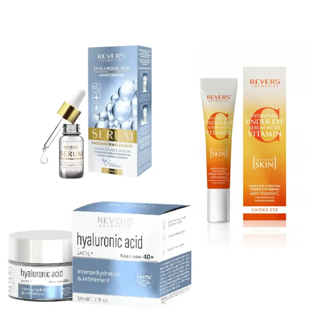 Κρέμα Προσώπου Υαλουρονικού Οξέος με LACTIL 40 + Ορός Προσώπου, Λαιμού & Ντεκολτέ + 🎁 Δώρο Eye Boost Ματιών