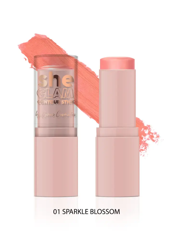 Ρουζ σε στικ 01 Sparkle Blossom Revers – κρεμώδες ρουζ προσώπου με φυσικό εφέ λάμψης