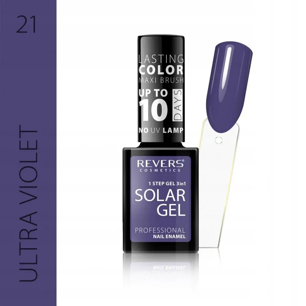 Revers Solar Gel 21 ULTRA VIOLET βερνίκι νυχιών χωρίς λάμπα