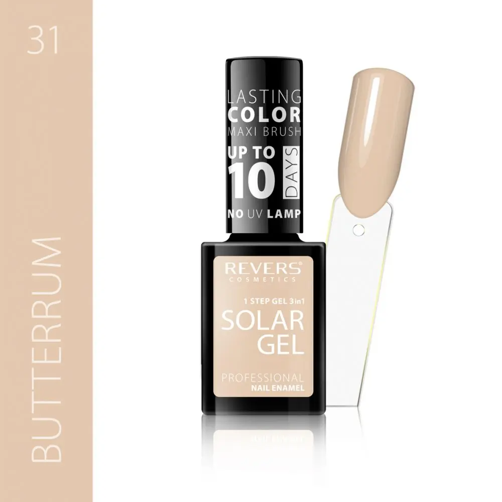 Revers Solar Gel 31 BUTTERRUM βερνίκι νυχιών  χωρίς λάμπα