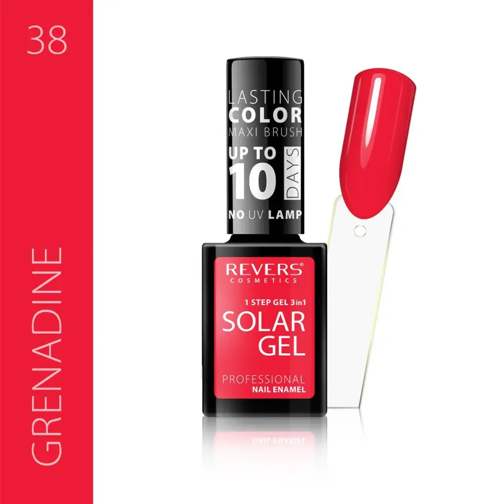 Revers Solar Gel 38 GRENADINE βερνίκι νυχιών χωρίς λάμπα