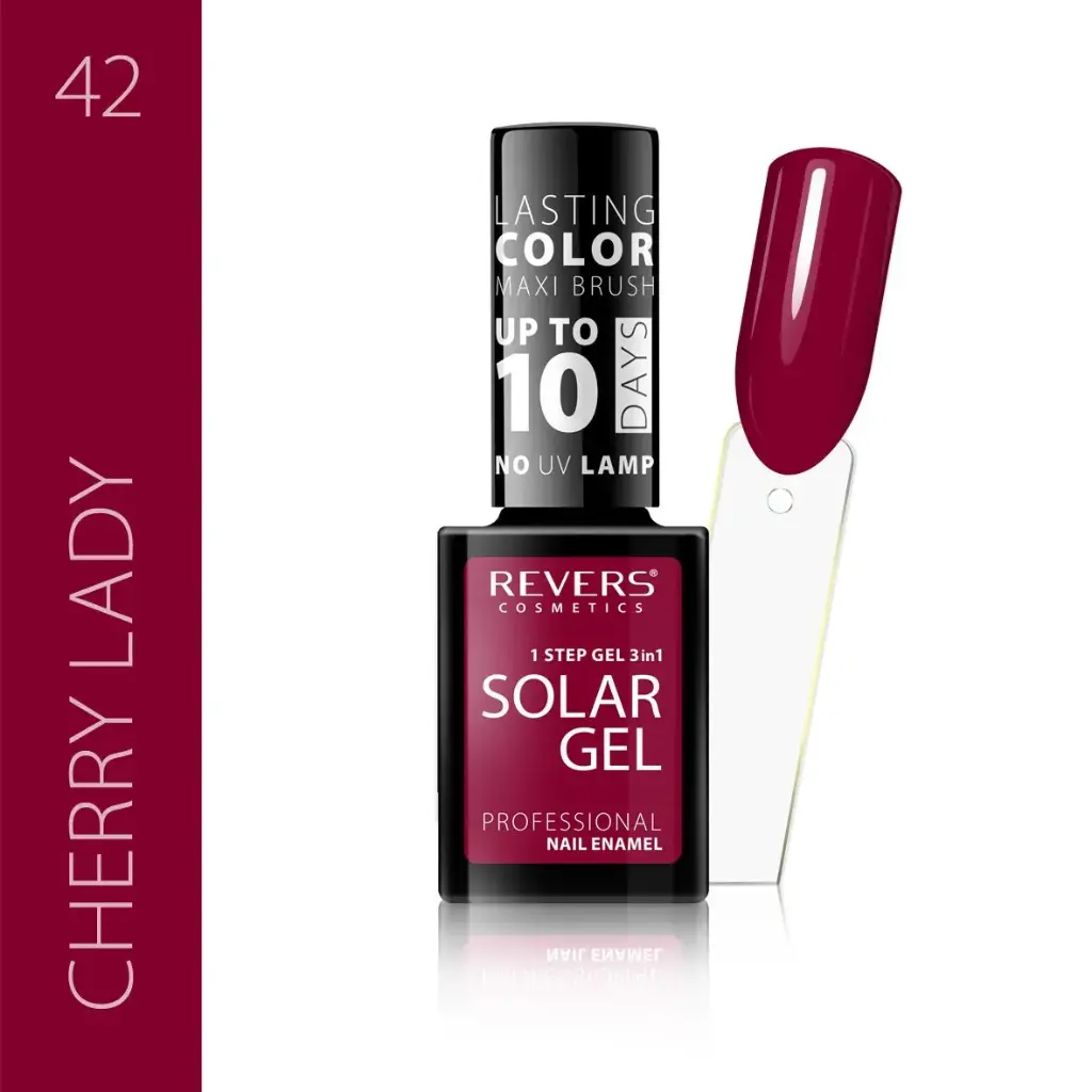 Revers Solar Gel 42 CHERRY LADY βερνίκι νυχιών χωρίς λάμπα