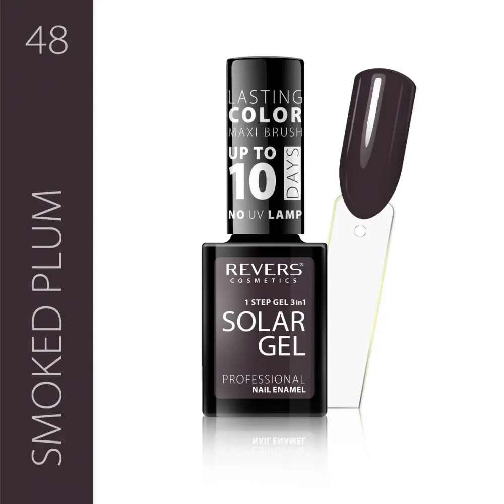 Revers Solar Gel 48 SMOOKED PLUM βερνίκι νυχιών χωρίς λάμπα