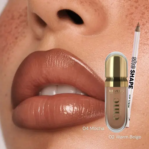 Σετ κραγιόν Chic 04 Mocha και lip liner 02 Warm Beige