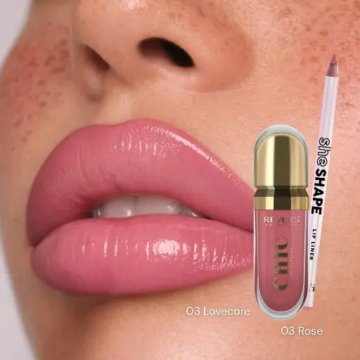 Σετ κραγιόν Chic 03 Lovecore και lip liner 03 Rose